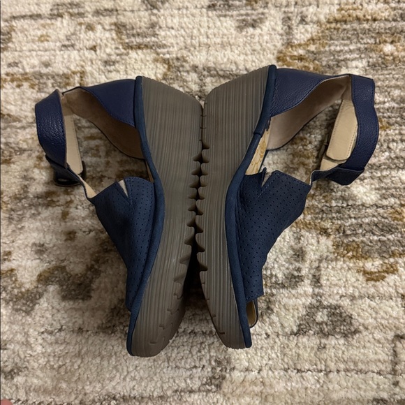 Fly London Yall Open Toe Platform Wedge Sandals Size 41 - Picture 6 of 8